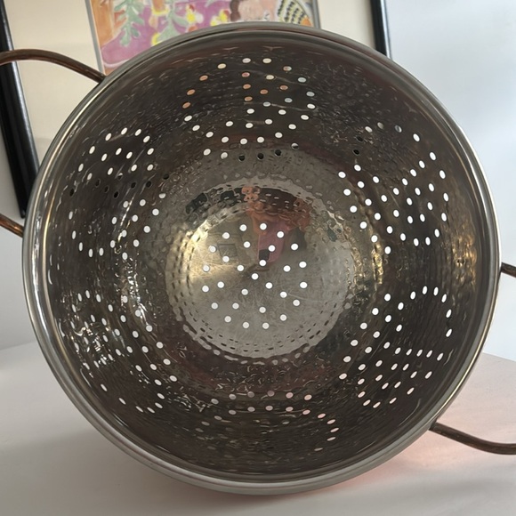Copper Toned Metal Kitchen Colander - Picture 7 of 11